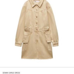 Zara denim utility mini dress